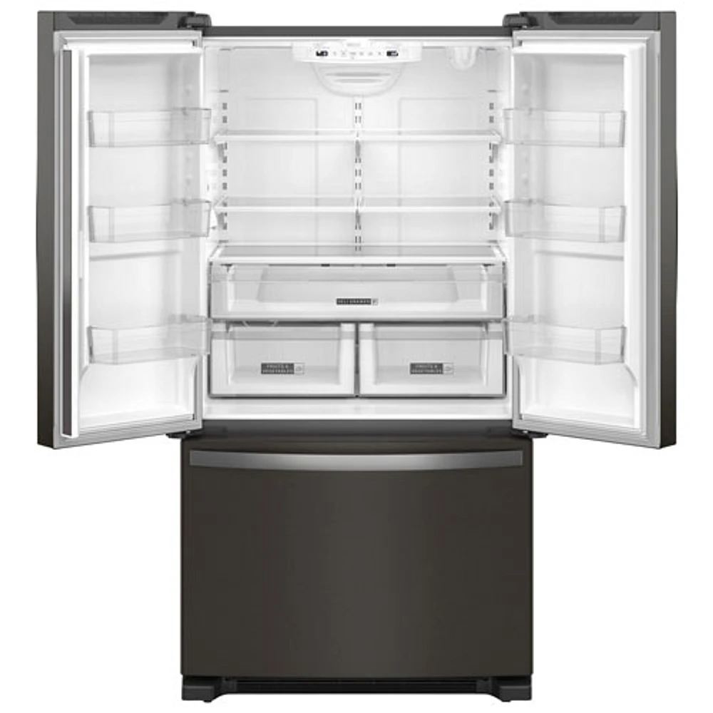 Whirlpool 36" 25.2 Cu. Ft. French Door Refrigerator with Water Dispenser (WRFF3236RV) - Black Stainless Steel