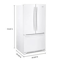 Whirlpool 36" 25.2 Cu. Ft. French Door Refrigerator with Water Dispenser (WRFF3236RW) - White