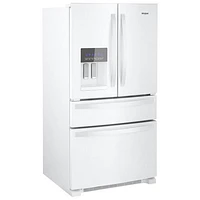 Whirlpool 36" 24.5 Cu. Ft. French Door Refrigerator with Water & Ice Dispenser (WRMF3636RW) - White