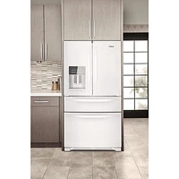 Whirlpool 36" 24.5 Cu. Ft. French Door Refrigerator with Water & Ice Dispenser (WRMF3636RW) - White