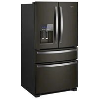 Whirlpool 36" 24.5 Cu. Ft. French Door Refrigerator with Water & Ice Dispenser (WRMF3636RV) - Black Stainless Steel