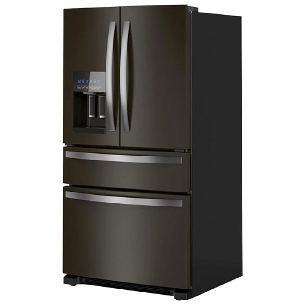 Whirlpool 36" 24.5 Cu. Ft. French Door Refrigerator with Water & Ice Dispenser (WRMF3636RV) - Black Stainless Steel