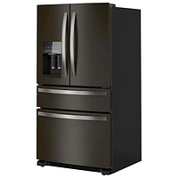 Whirlpool 36" 24.5 Cu. Ft. French Door Refrigerator with Water & Ice Dispenser (WRMF3636RV) - Black Stainless Steel