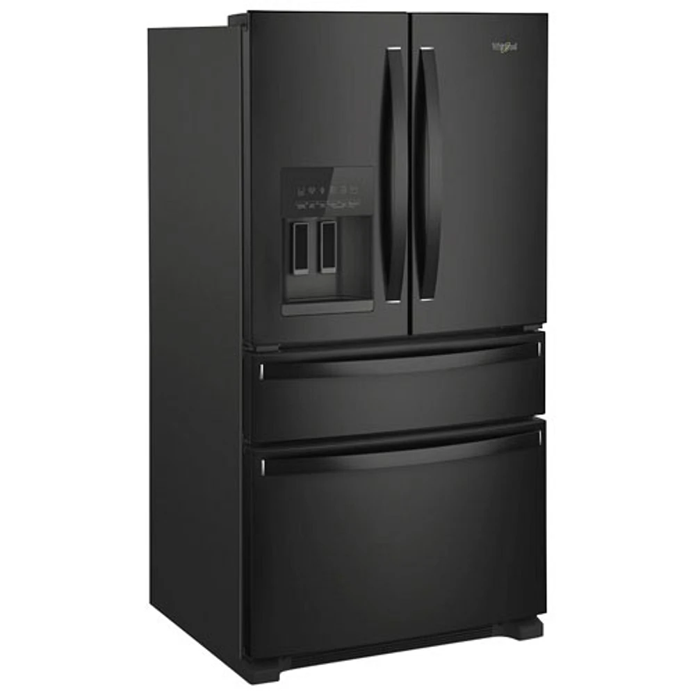 Whirlpool 36" 24.5 Cu. Ft. French Door Refrigerator with Water & Ice Dispenser (WRMF3636RB) - Black