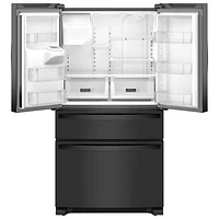 Whirlpool 36" 24.5 Cu. Ft. French Door Refrigerator with Water & Ice Dispenser (WRMF3636RB) - Black