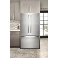 Whirlpool 36" 25.2 Cu. Ft. French Door Refrigerator with Water Dispenser (WRFF3236RZ) - Stainless Steel