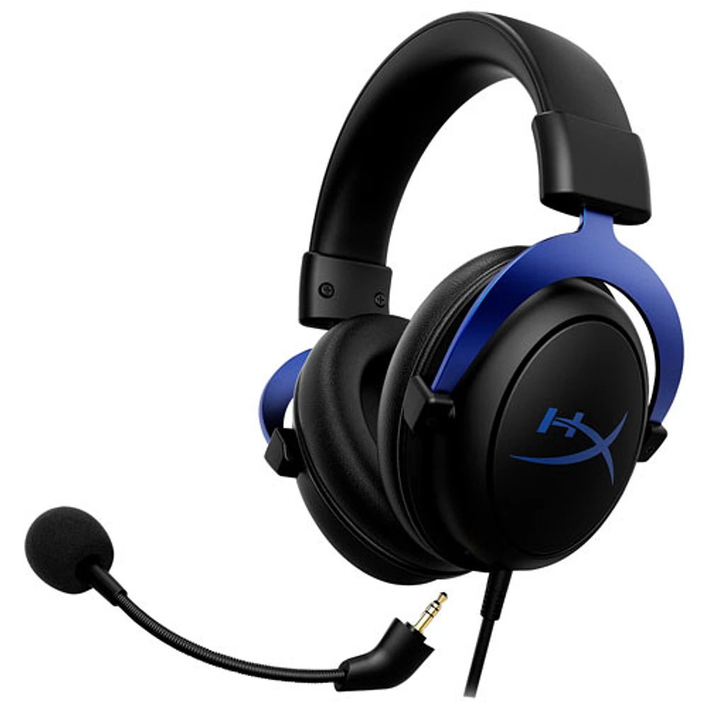 Casque de jeu à suppression du bruit Cloud de HyperX pour PS5/PS4 - Noir/Bleu