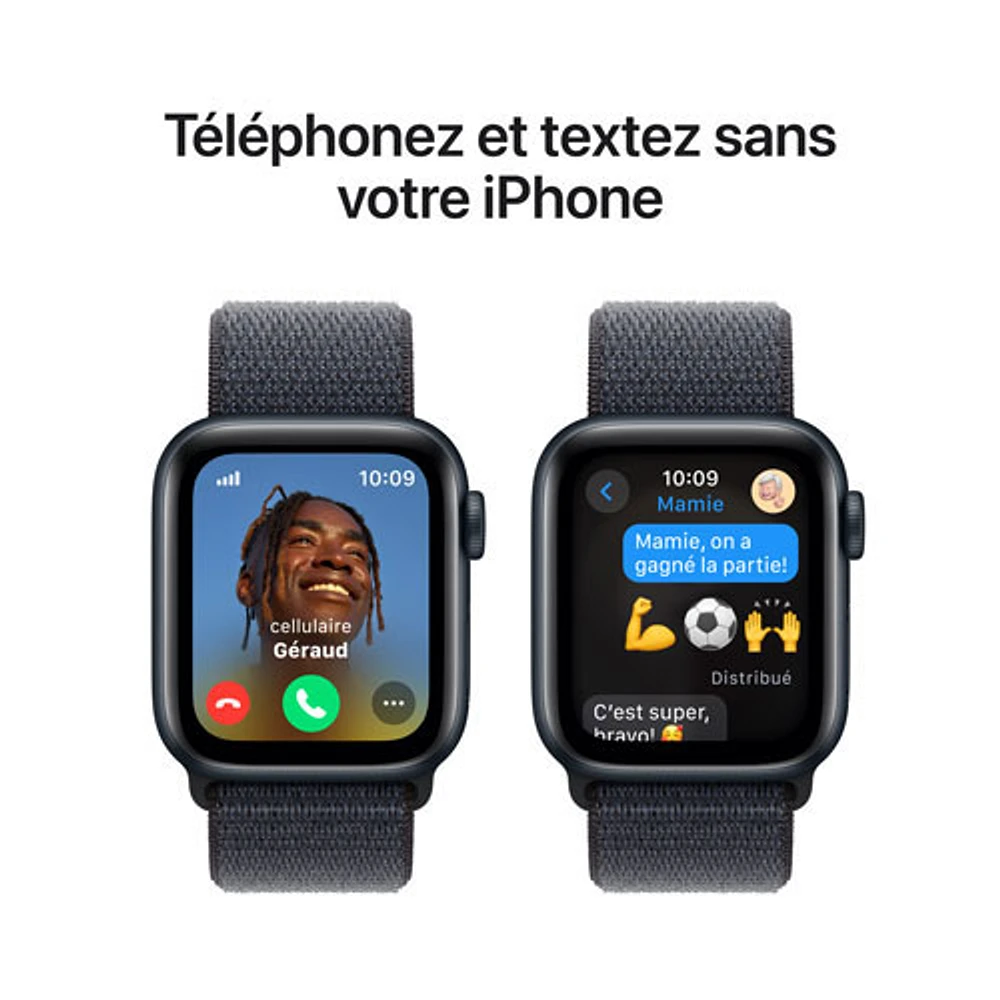 TELUS Apple Watch SE (GPS + Cellular) 40mm Midnight Aluminum Case w/ Ink Sport Loop - Monthly Financing