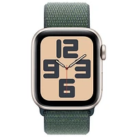 TELUS Apple Watch SE (GPS + Cellular) 40mm Starlight Aluminum Case w/ Lake Green Sport Loop - Monthly Financing