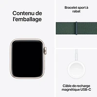 TELUS Apple Watch SE (GPS + Cellular) 40mm Starlight Aluminum Case w/ Lake Green Sport Loop - Monthly Financing