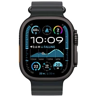 Virgin Plus Apple Watch Ultra 2 (GPS + Cellular) 49mm Black Titanium Case w/ Black Ocean Band - Monthly Financing