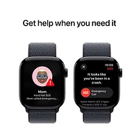 Virgin Plus Apple Watch Series 10 (GPS + Cellular) 42mm Jet Black Aluminum Case w/ Ink Sport Loop - Monthly Financing