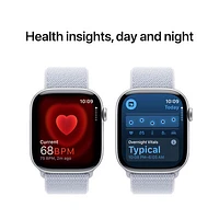 Virgin Plus Apple Watch Series 10 (GPS + Cellular) 46mm Silver Aluminum Case w/ Blue Cloud Sport Loop - Monthly Financing