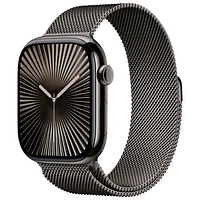 Freedom Mobile Apple Watch Series 10 (GPS+Cellular) 46mm Slate Titanium Case w/Slate Milanese Loop-M/-Monthly Tab Payment