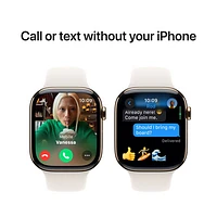 Apple Watch Series 10 (GPS + Cellulaire) avec boîtier de mm en titane doré et bracelet sport comète par Freedom Mobile - Moyen/Grand
