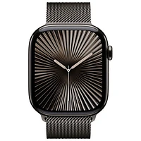 Apple Watch Series 10 (GPS + Cellulaire) avec boîtier de 46 mm en titane ardoise et bracelet milanais ardoise par Freedom Mobile - Petit/Moyen - Paiement Balance mensuel