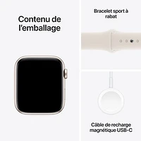 Apple Watch SE (GPS + Cellulaire) avec boîtier de mm en aluminium comète et bracelet sport comète par Freedom Mobile - Moyen/Grand