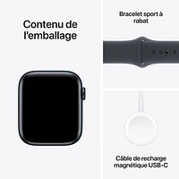 Apple Watch SE (GPS + Cellulaire) avec boîtier de mm en aluminium minuit et bracelet sport minuit par Freedom Mobile - Petit/Moyen
