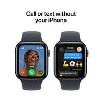 Apple Watch SE (GPS + Cellulaire) avec boîtier de mm en aluminium minuit et bracelet sport minuit par Freedom Mobile - Petit/Moyen