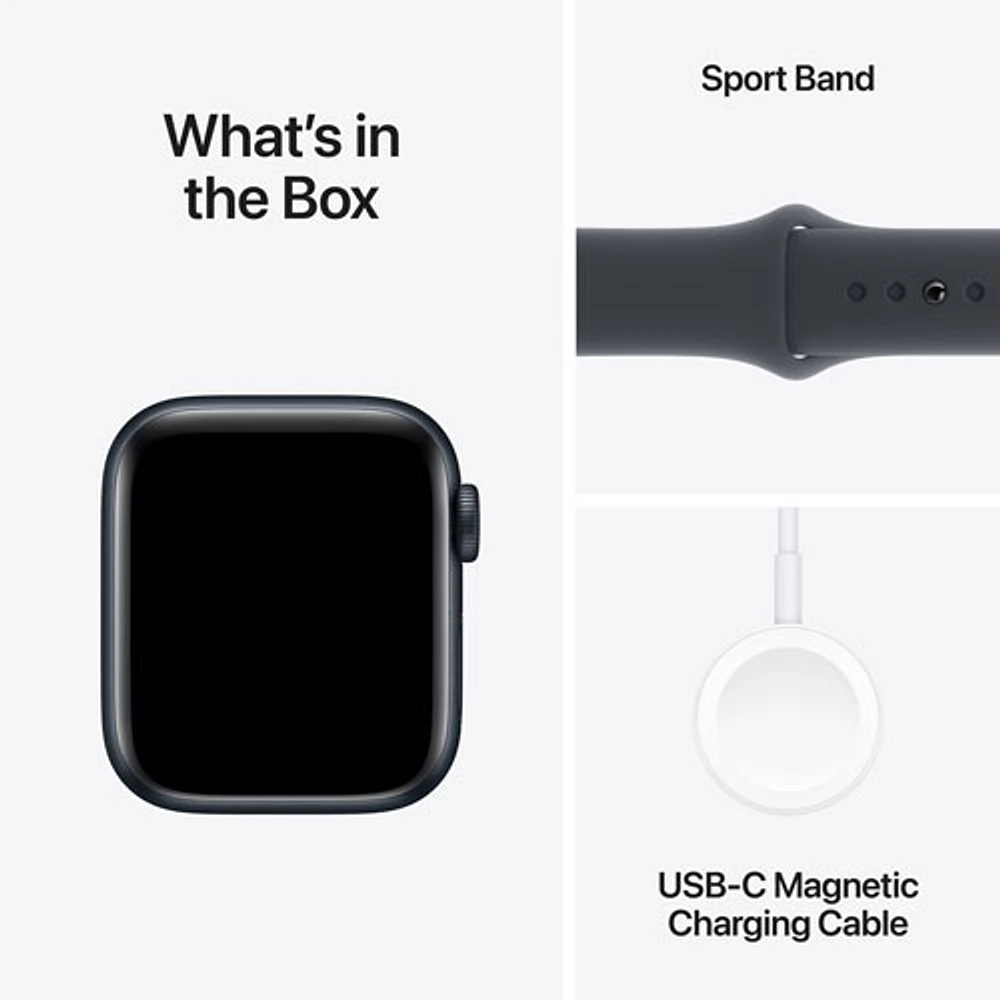 Freedom Mobile Apple Watch SE (GPS+Cellular) 40mm Midnight Aluminum Case w/Midnight Sport Band-S/M-Monthly Tab Payment