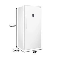 Kenmore 14 Cu. Ft. Garage Ready Upright Convertible Freezer/Fridge with LED Lighting (KKUF14-W) - White