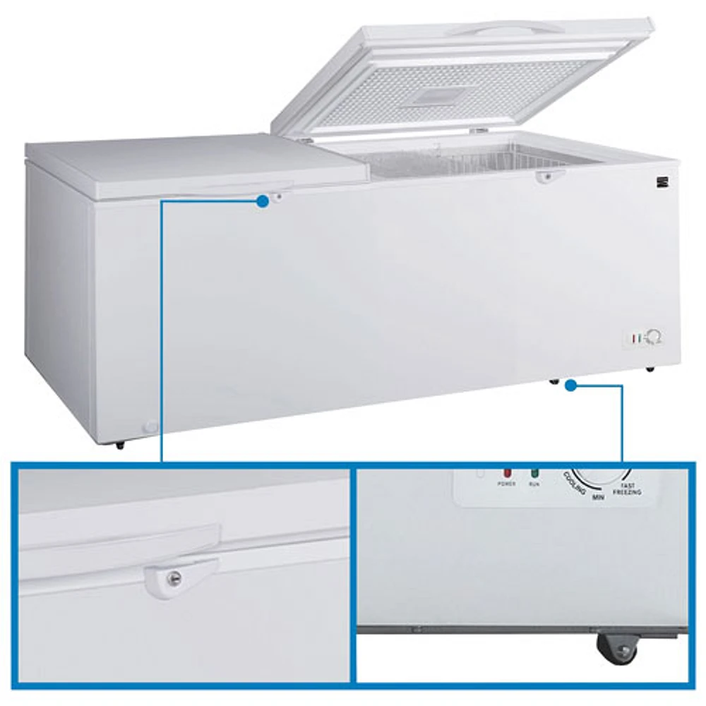 Kenmore 21 Cu. Ft. Garage Ready Convertible Freezer/Fridge with LED Lighting (KKCF21-W) - White