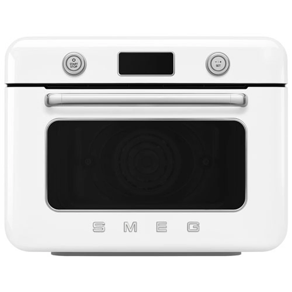 Smeg 10-in-1 Countertop Combination Air Fryer Toaster Oven with Steam - 1.05 Cu.Ft./29.7L - White