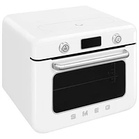 Smeg 10-in-1 Countertop Combination Air Fryer Toaster Oven with Steam - 1.05 Cu.Ft./29.7L - White