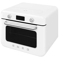 Smeg 10-in-1 Countertop Combination Air Fryer Toaster Oven with Steam - 1.05 Cu.Ft./29.7L - White