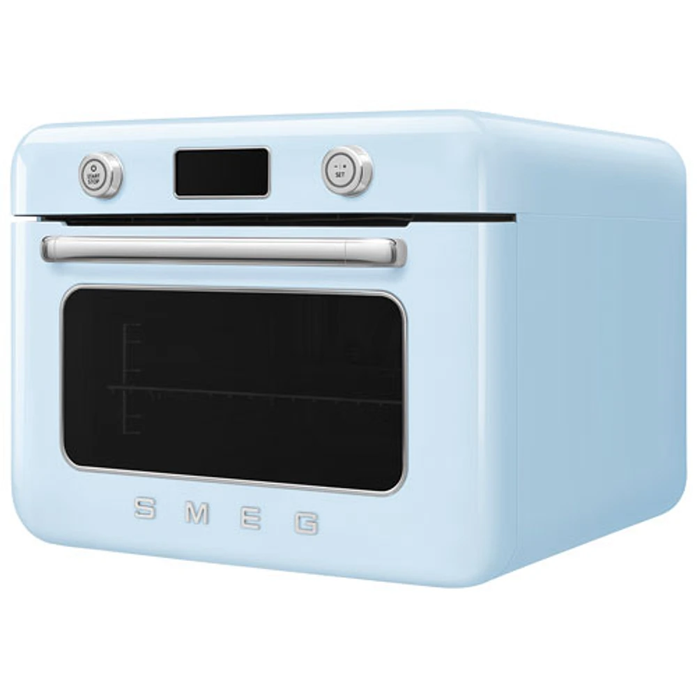 Smeg 10-in-1 Countertop Combination Air Fryer Toaster Oven with Steam - 1.05 Cu. Ft. - Pastel Blue