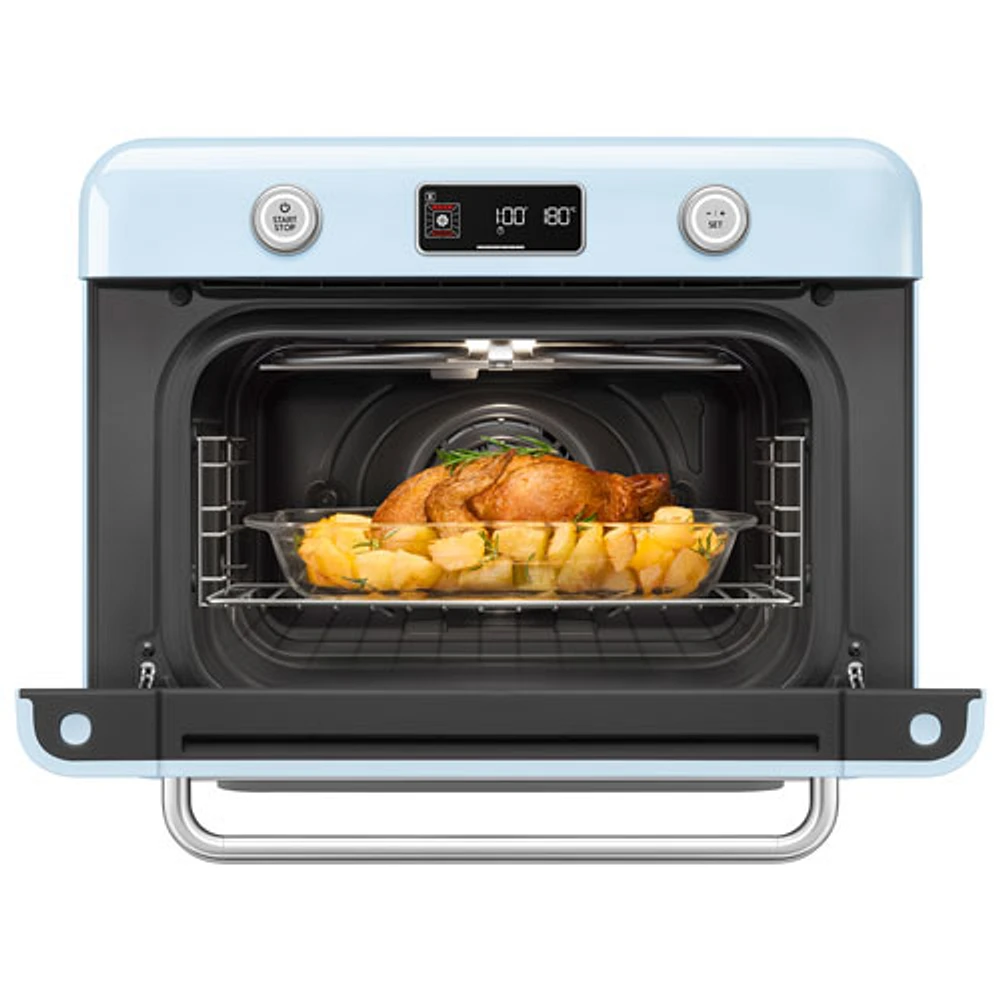 Smeg 10-in-1 Countertop Combination Air Fryer Toaster Oven with Steam - 1.05 Cu. Ft. - Pastel Blue