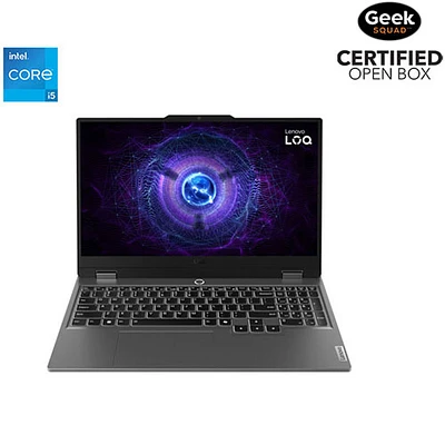 Boîte ouverte - Portable de jeu 15,6 po LOQ 15IAX9I de Lenovo - Gris luna (Core i5-12450HX Intel/SSD 512 Go/RAM 16 Go/Arc A530M)