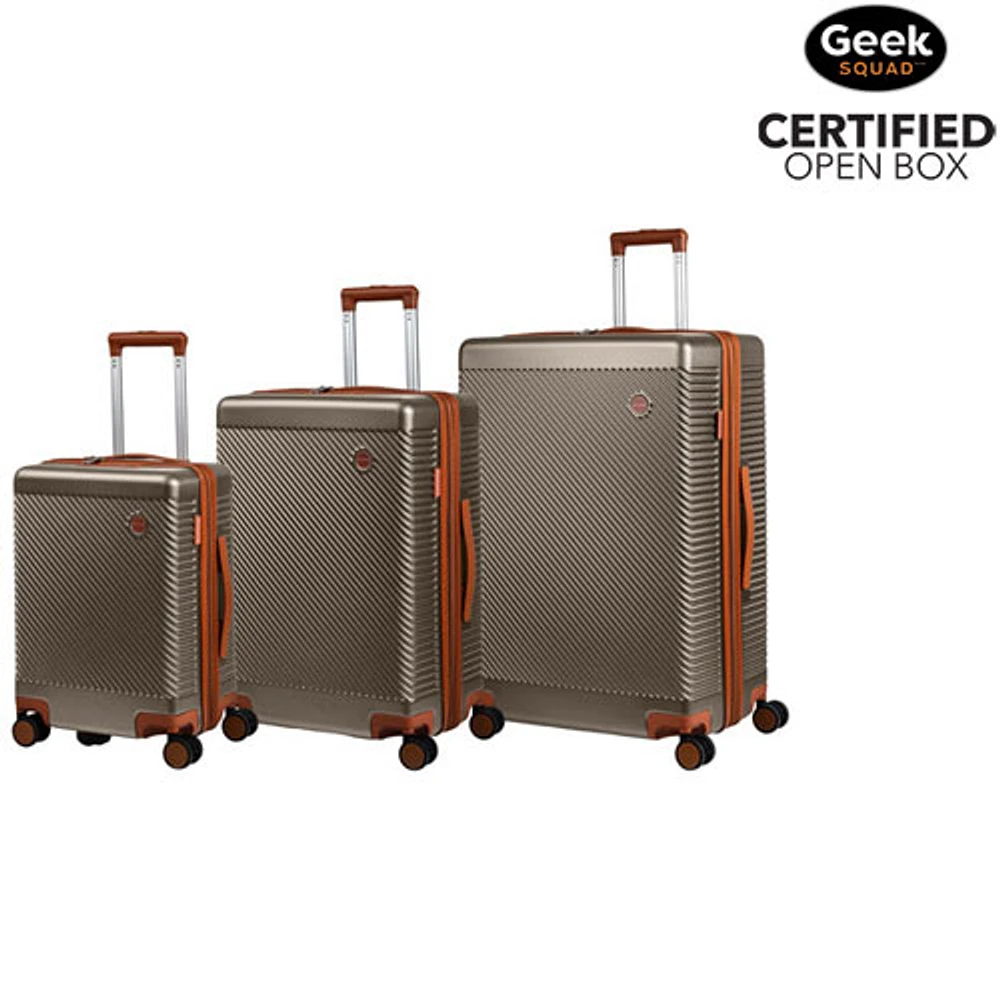 Open Box - Champs Dream Collection 3-Piece Hard Side Expandable Luggage Set - Sand
