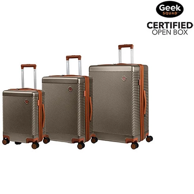Open Box - Champs Dream Collection 3-Piece Hard Side Expandable Luggage Set - Sand