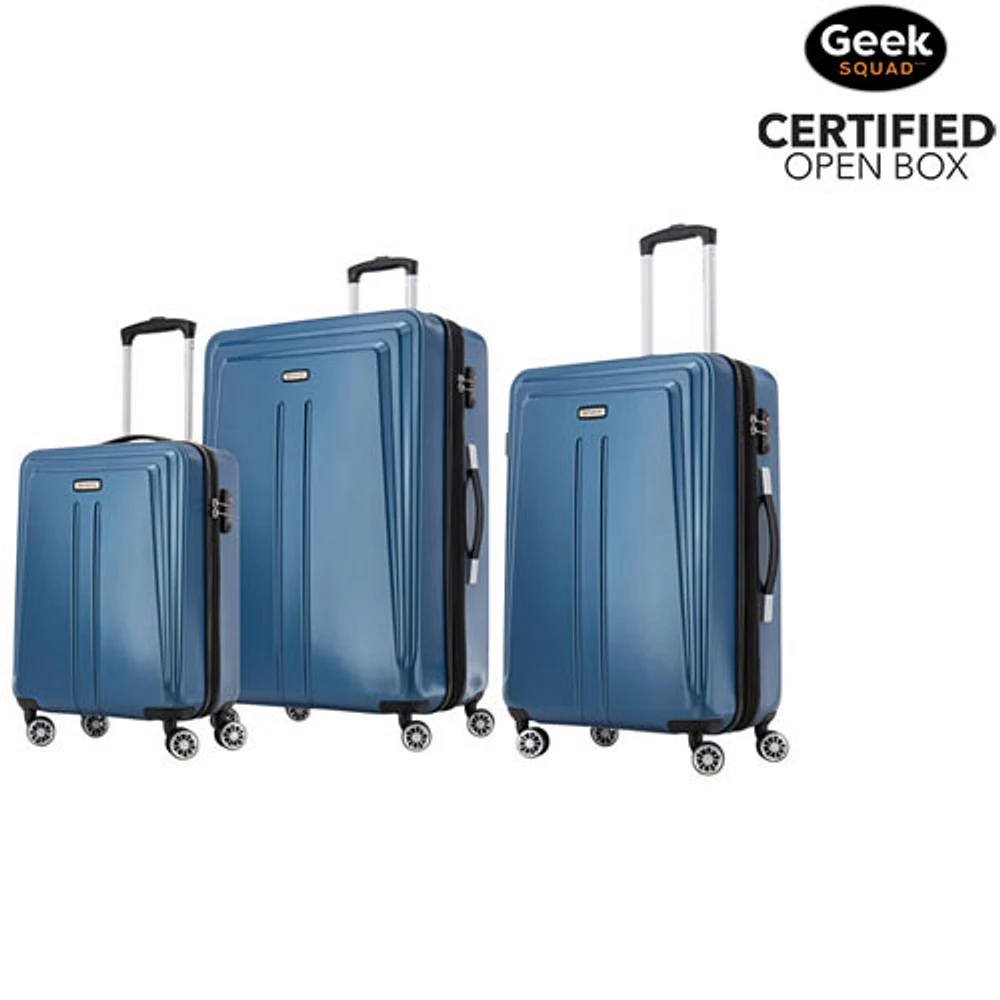 Open Box - Samsonite Quantum DLX 3-Piece Hard Side Expandable Luggage Set - Blue