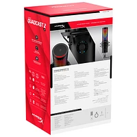 HyperX QuadCast 2 S Desktop USB Microphone - Black/Red