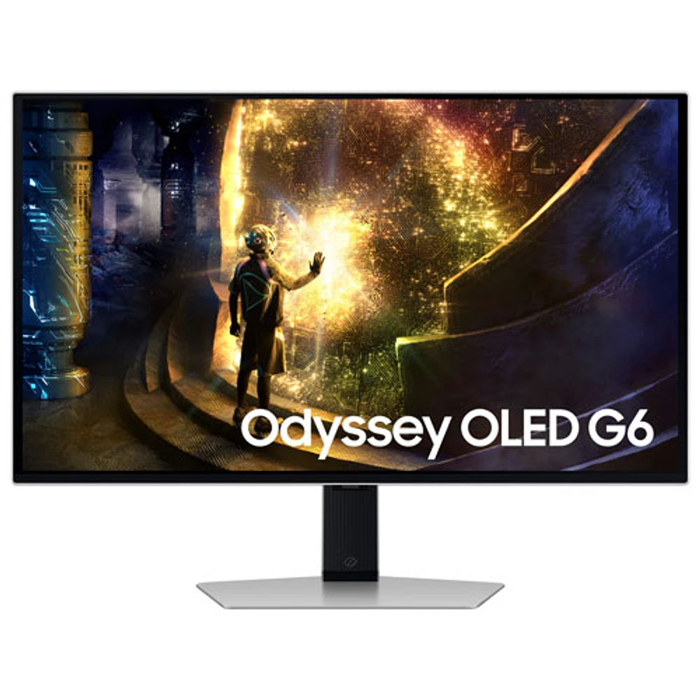 Samsung Odyssey 27" QHD 240Hz 0.03ms GTG OLED LED FreeSync Gaming Monitor (LS27DG612SNXZA) - Silver