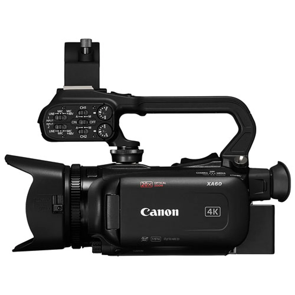 Caméscope professionnel UHD 4K à mémoire flash SD XA60 de Canon