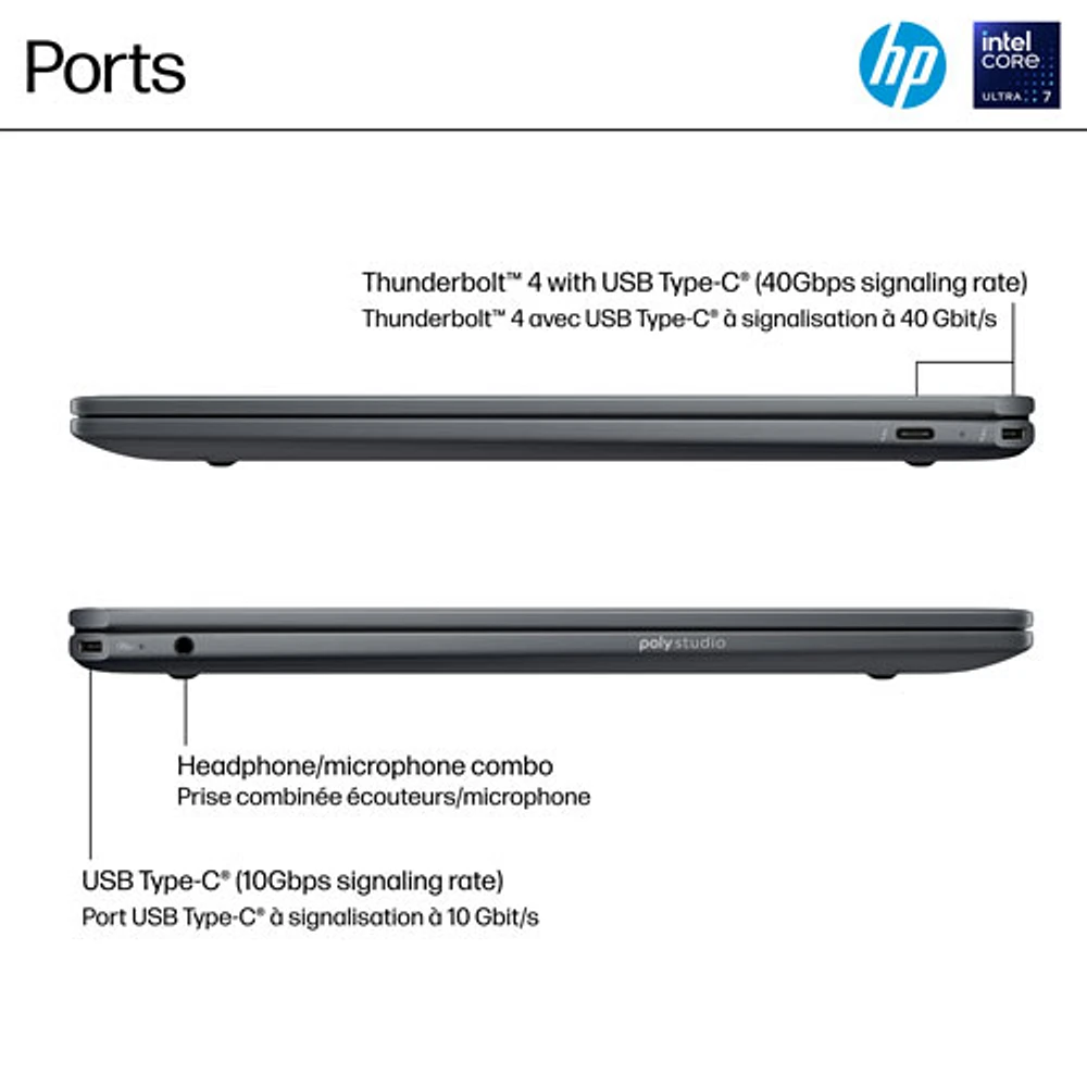 HP OmniBook Ultra Flip 14" Touchscreen Laptop - Eclipse Grey (Intel Core Ultra 7 258V/32GB RAM/2TB HDD)