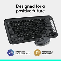 Logitech POP Bluetooth Optical Keyboard & Mouse Combo - Graphite/Off-White - English