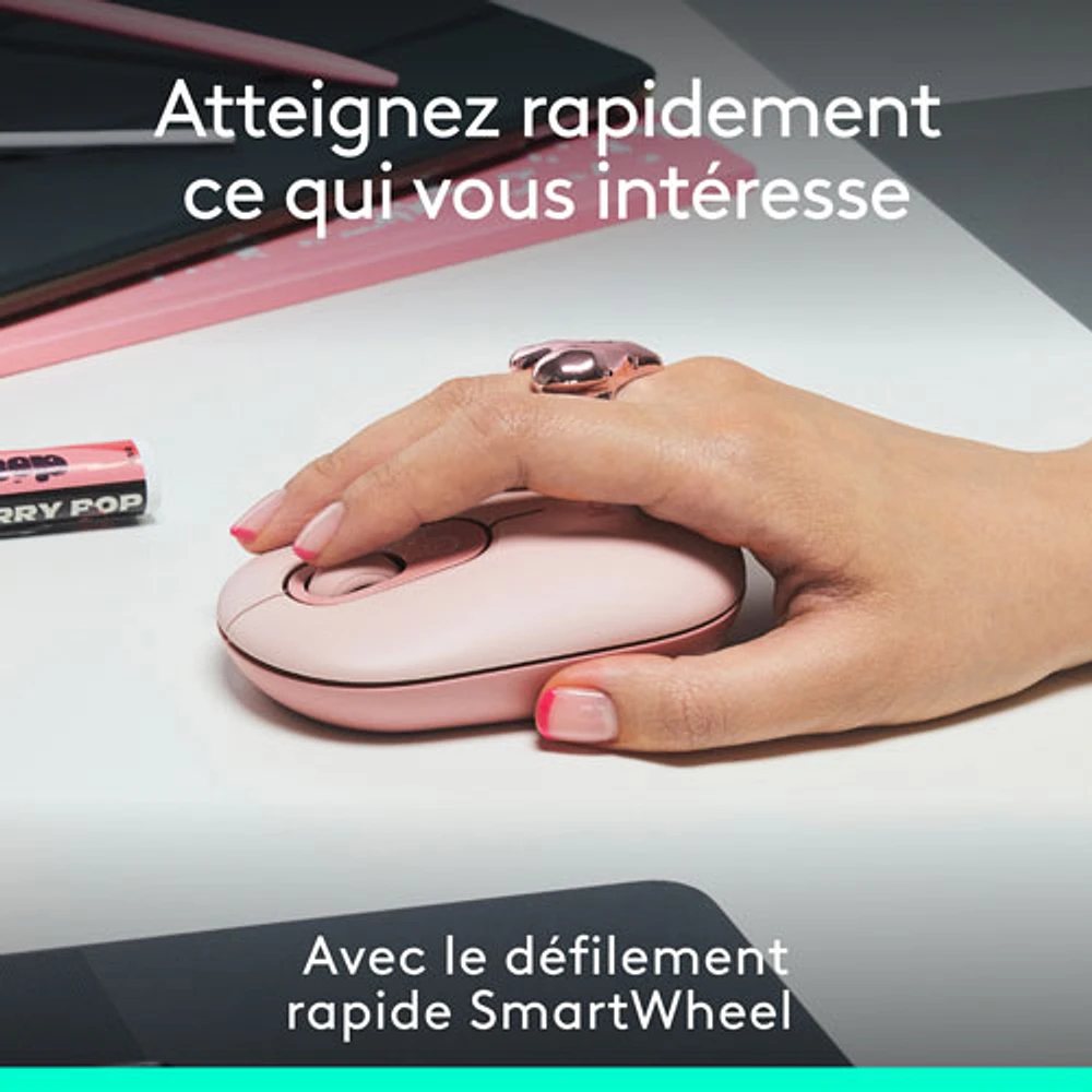 Logitech POP Mouse Bluetooth Optical Mouse - Rose