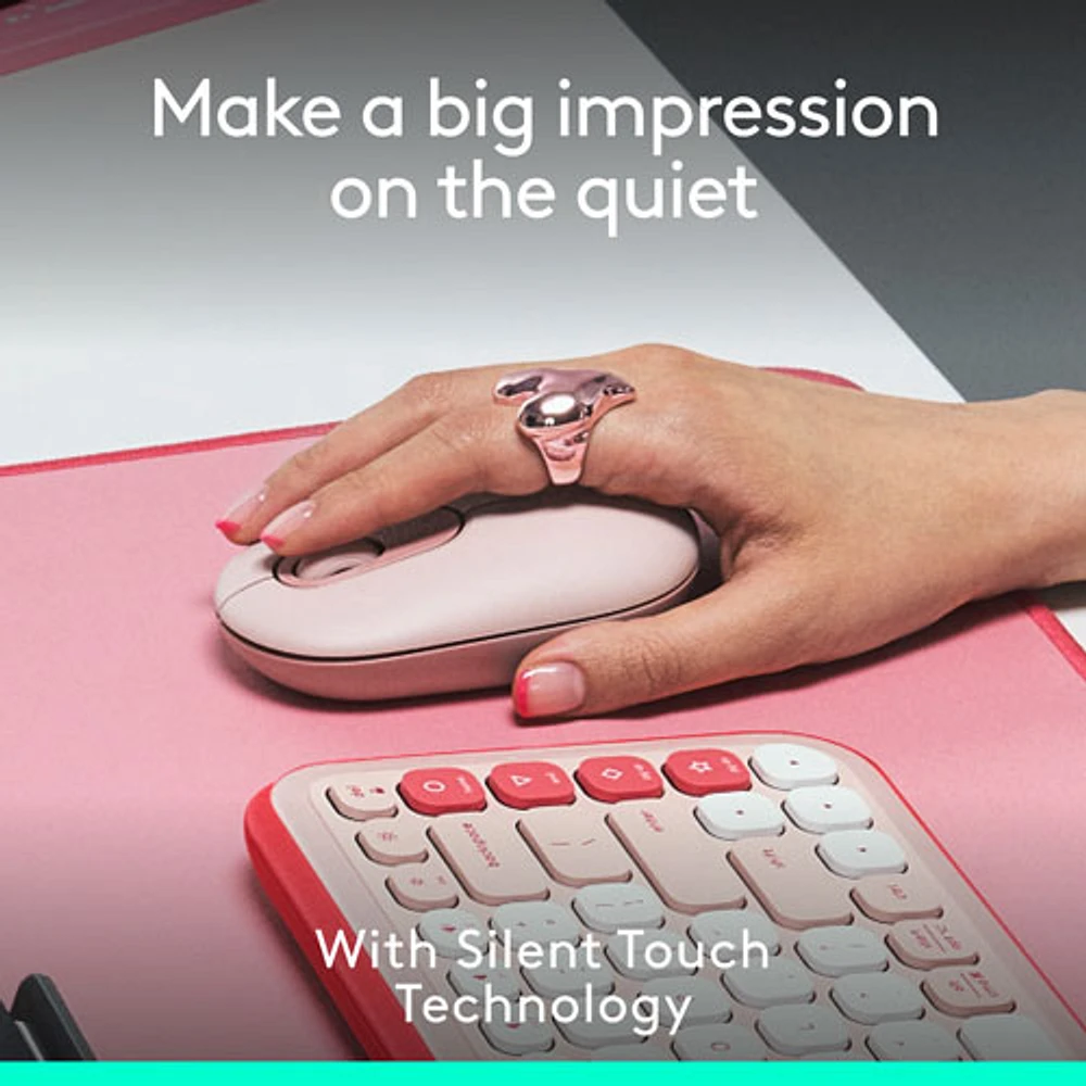 Logitech POP Mouse Bluetooth Optical Mouse - Rose