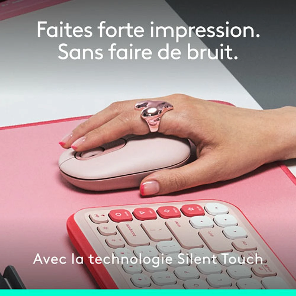 Logitech POP Mouse Bluetooth Optical Mouse - Rose