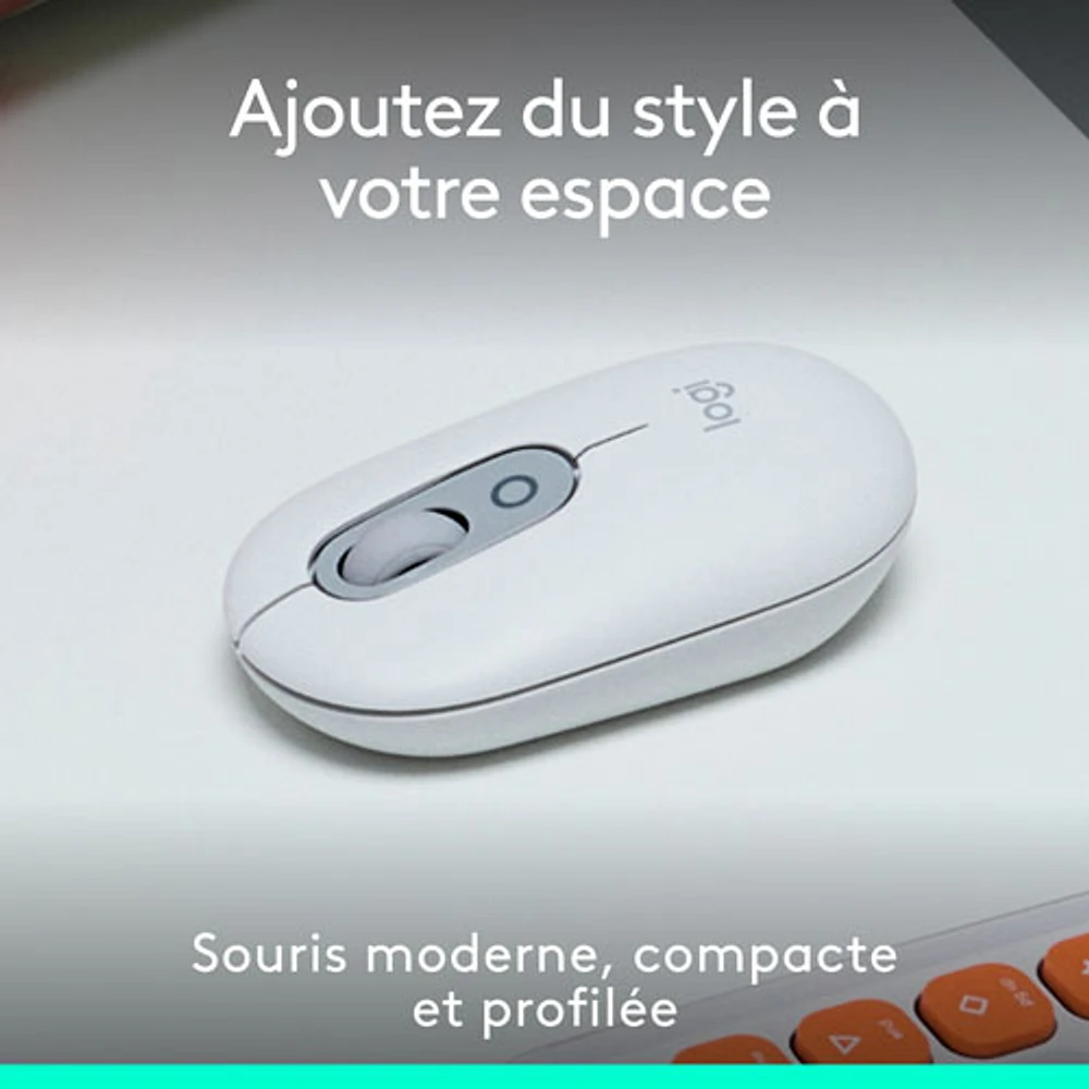 Logitech POP Mouse Bluetooth Optical Mouse - Off-White