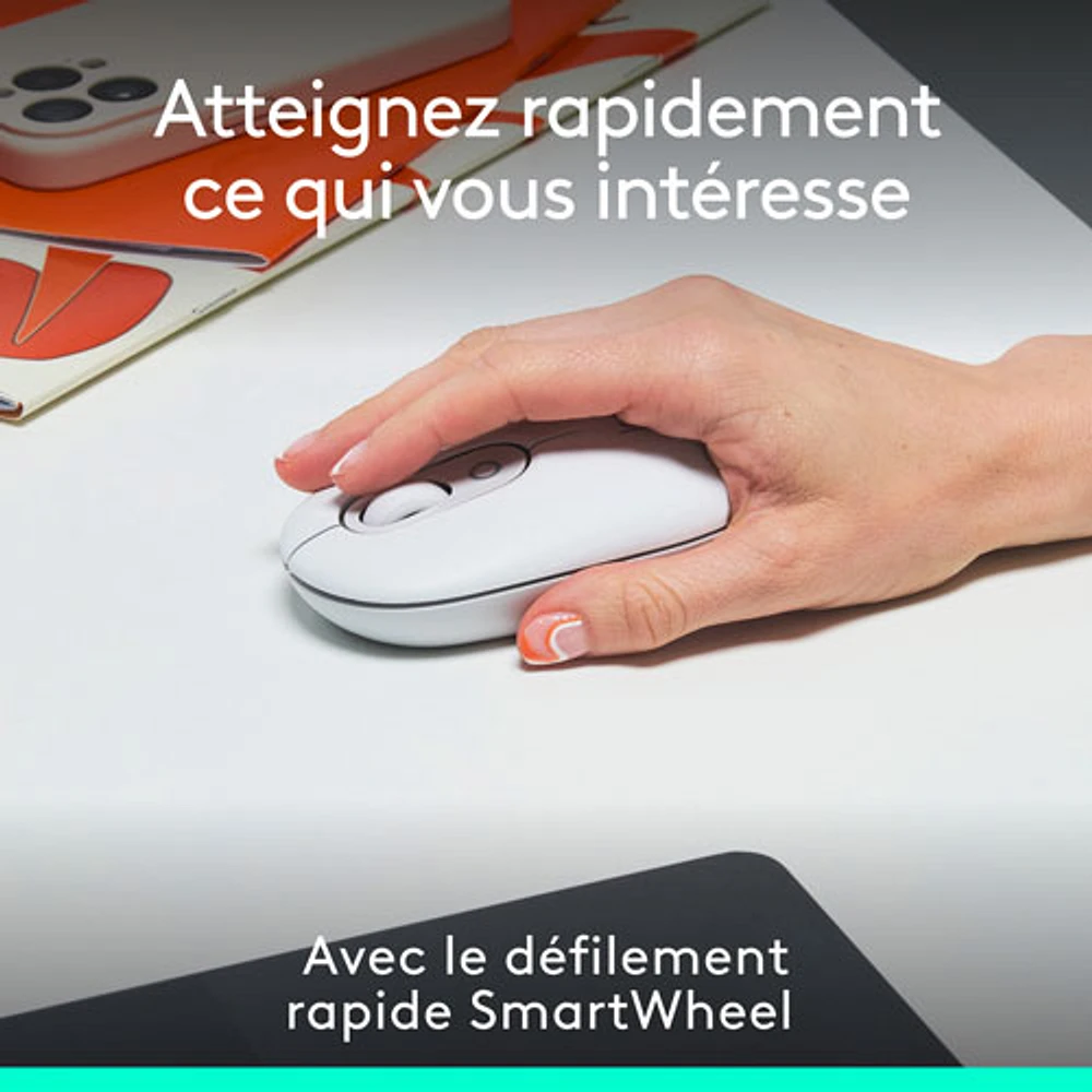 Logitech POP Mouse Bluetooth Optical Mouse - Off-White