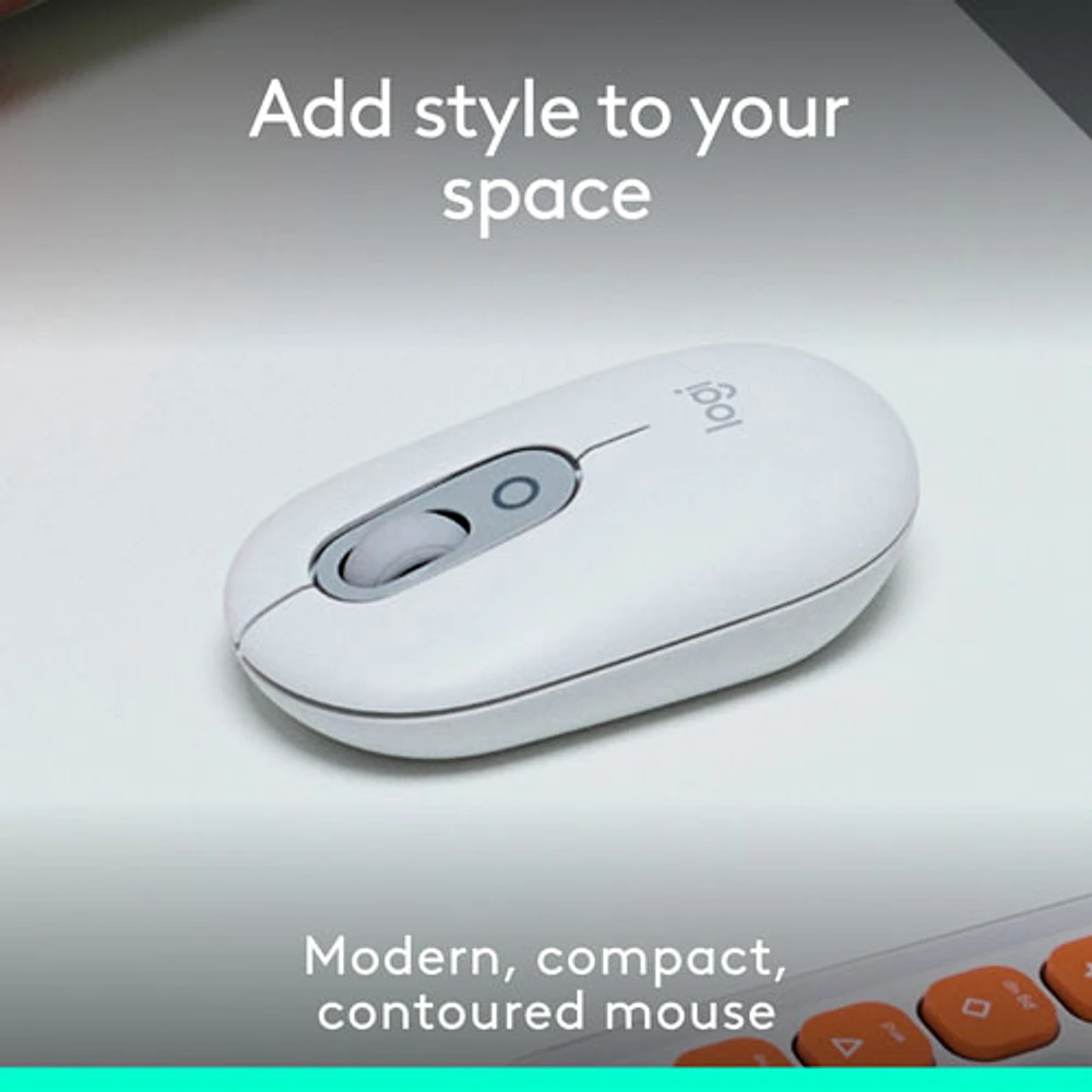 Logitech POP Mouse Bluetooth Optical Mouse - Off-White