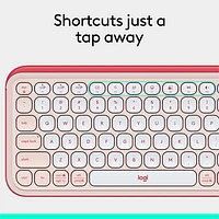 Logitech POP Icon Keys Bluetooth Keyboard - Rose/Off-White - English