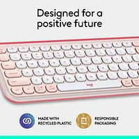 Logitech POP Icon Keys Bluetooth Keyboard - Rose/Off-White - English