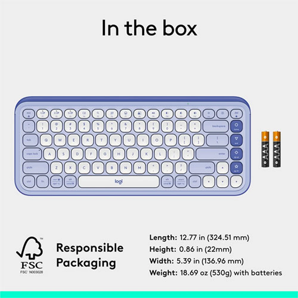 Logitech POP Icon Keys Bluetooth Keyboard - /Off-White