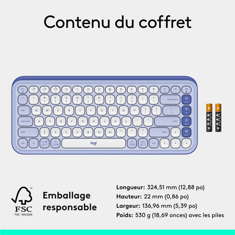 Logitech POP Icon Keys Bluetooth Keyboard - /Off-White